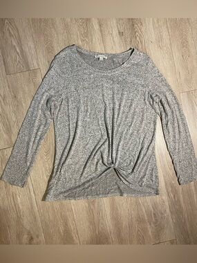 💜 Green Envelope Gray Long Sleeve Top Size Large